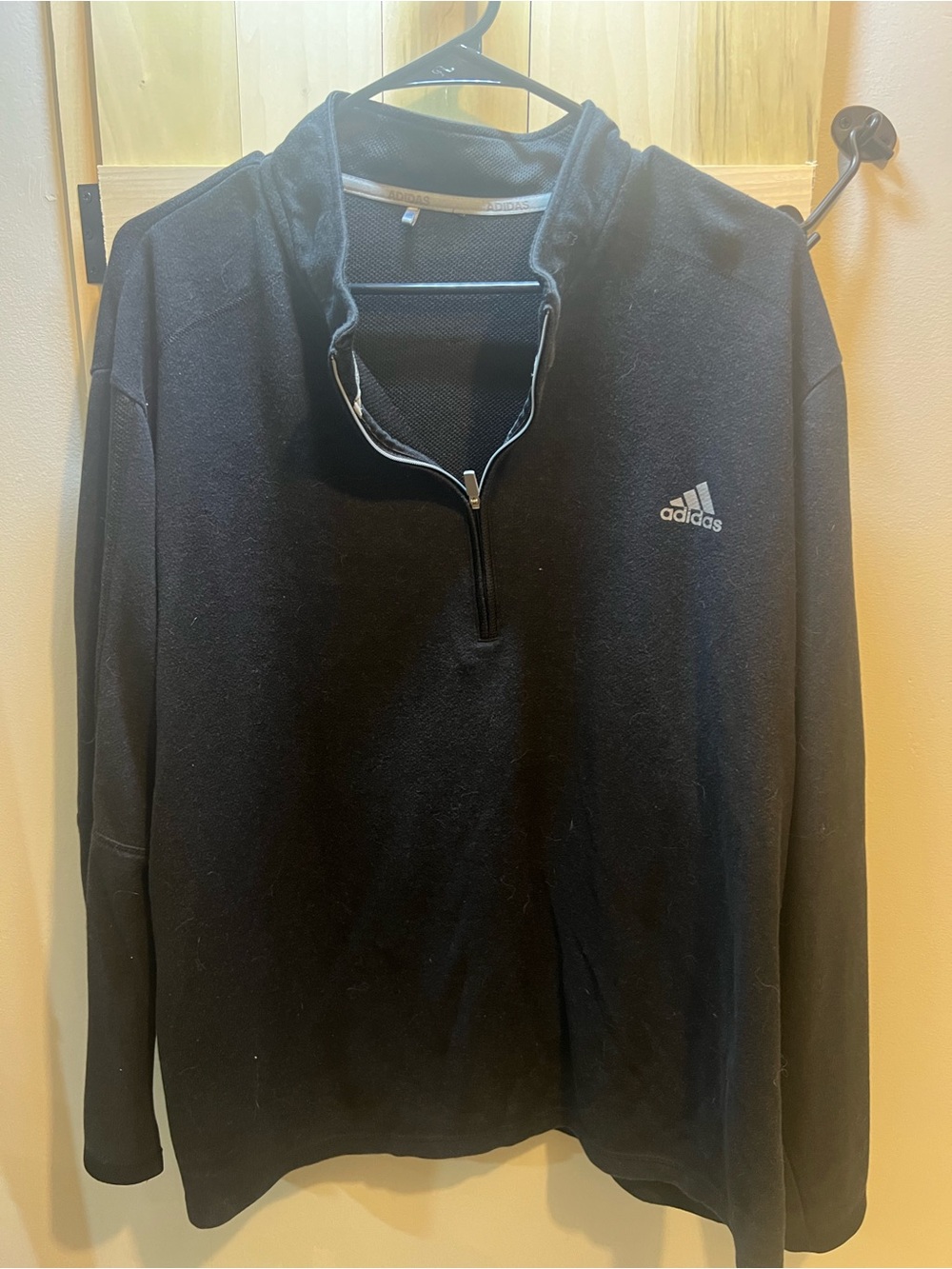 adidas Men’s Black Half-Zip Pullover Sweatshirt